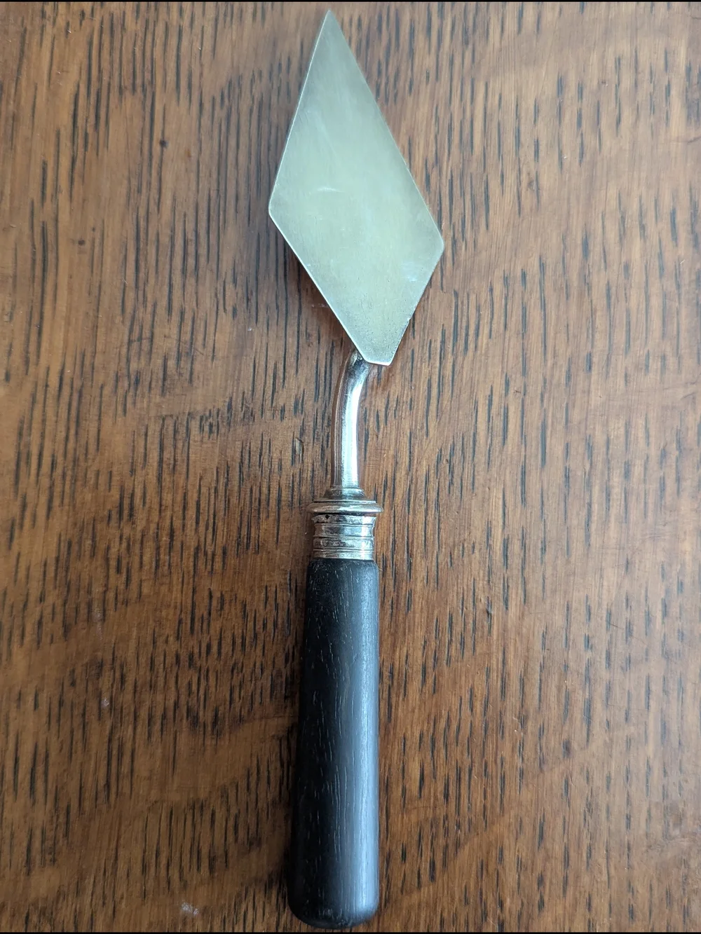 Wood & Silver Cheese Trowel • Diamond Palette Knife